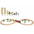 thumbnail image 2 of On Track USA 35Piece Deluxe Figure 8 Wooden Train Set, Comes in A Clear Container, Compatible with All Major Brands, Gray, 2 of 2