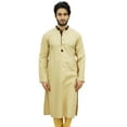 thumbnail image 1 of Atasi Men's Beige Designer Men's Kurta Pyjama Ethnic Wear Shirt-XXX-Large, 1 of 7