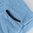 thumbnail image 7 of LISTHA Quarter Zip Pullover Women Fleece Soft Comfy Fuzzy Sweatshirt Casual Loose Fit Long Sleeve Tops with Pockets Blue XL, 7 of 7