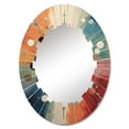 thumbnail image 2 of Designart "Colorful Mid Century Optical Charm IV" Abstract Round Wall Mirror - Mid-century Oval Printed Decorative Oversized Mirror - Multiple Color Options, 2 of 4
