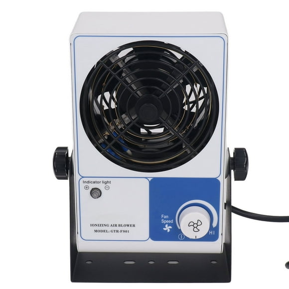 Ionizing Air Blower, ESD Ionizer Fan, Desktop Anti Static Fan, Electrostatic Discharge Fan, Industrial Dust Removal Ionized Fan for Production Lines, Double Cleaning Functions
