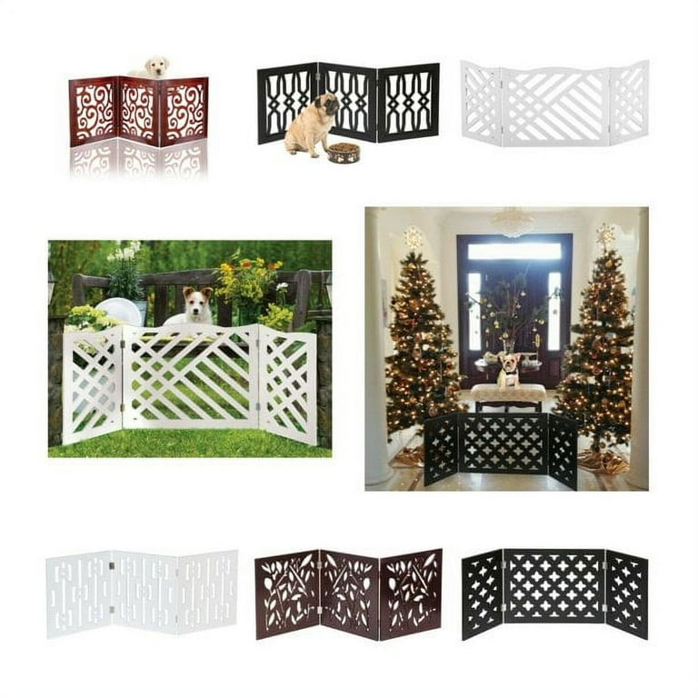 Short Dog Gate Freestanding Decorative Pet Indoor Outdoor Small