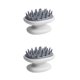 thumbnail image 1 of Ounissouiy Cepillo de raíz para el cabello de ducha, masajeador de doble capa para cuero cabelludo, depurador de viaje, lavable, reutilizable, blanco 2piezas, 1 of 6