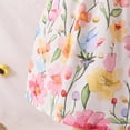 thumbnail image 6 of WRKEKC Girls Casual Dress Set Sleeveless Adjustable Straps Floral Print Tank Dress with Bag 2pcs for 1-11 Years, 6 of 6