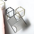 thumbnail image 4 of s Decorativos De Hierro Forjado Diseño Geométrico Revestimiento Para Puerta De Pared Perchero Para Lves Artículos Para Negro b Baoblaze Gancho de pared de hierro fundido geométrico, 4 of 8