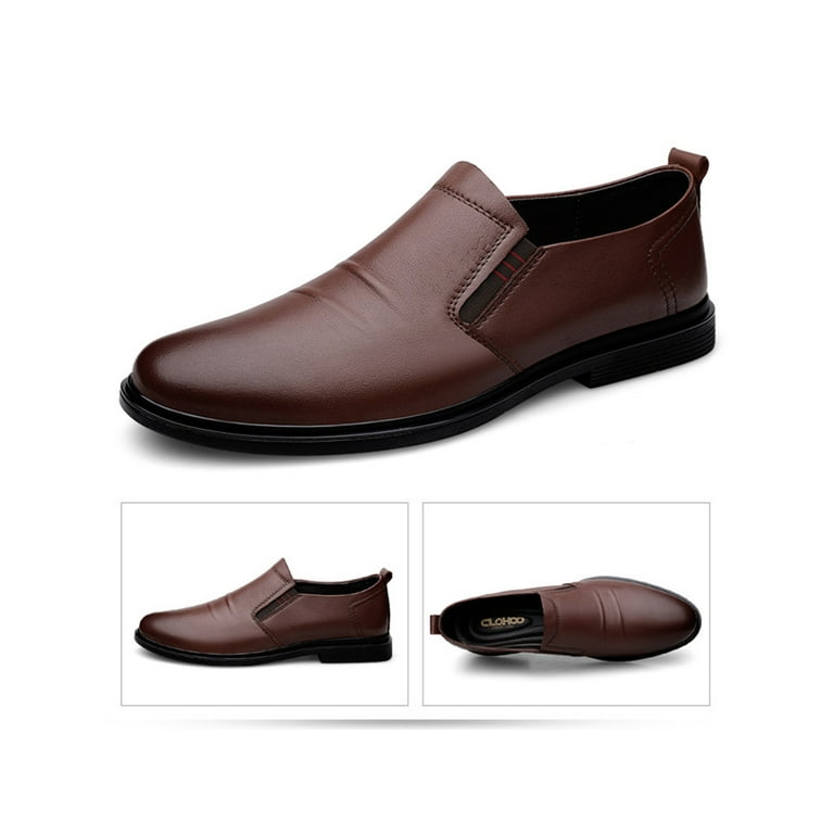 PARTY Penny Loafers for Men with Genuine Leather - Genuine Leather Classic  Formal Leather Shoes Slip-On Loafer Shoes for Men, Perfect for Business and