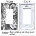 thumbnail image 3 of Yayeee Rocker Switch Wall Plate 3-Gang 6.5"x4.6" Home Decorative Outlet Cover, Black Roses, 3 of 6