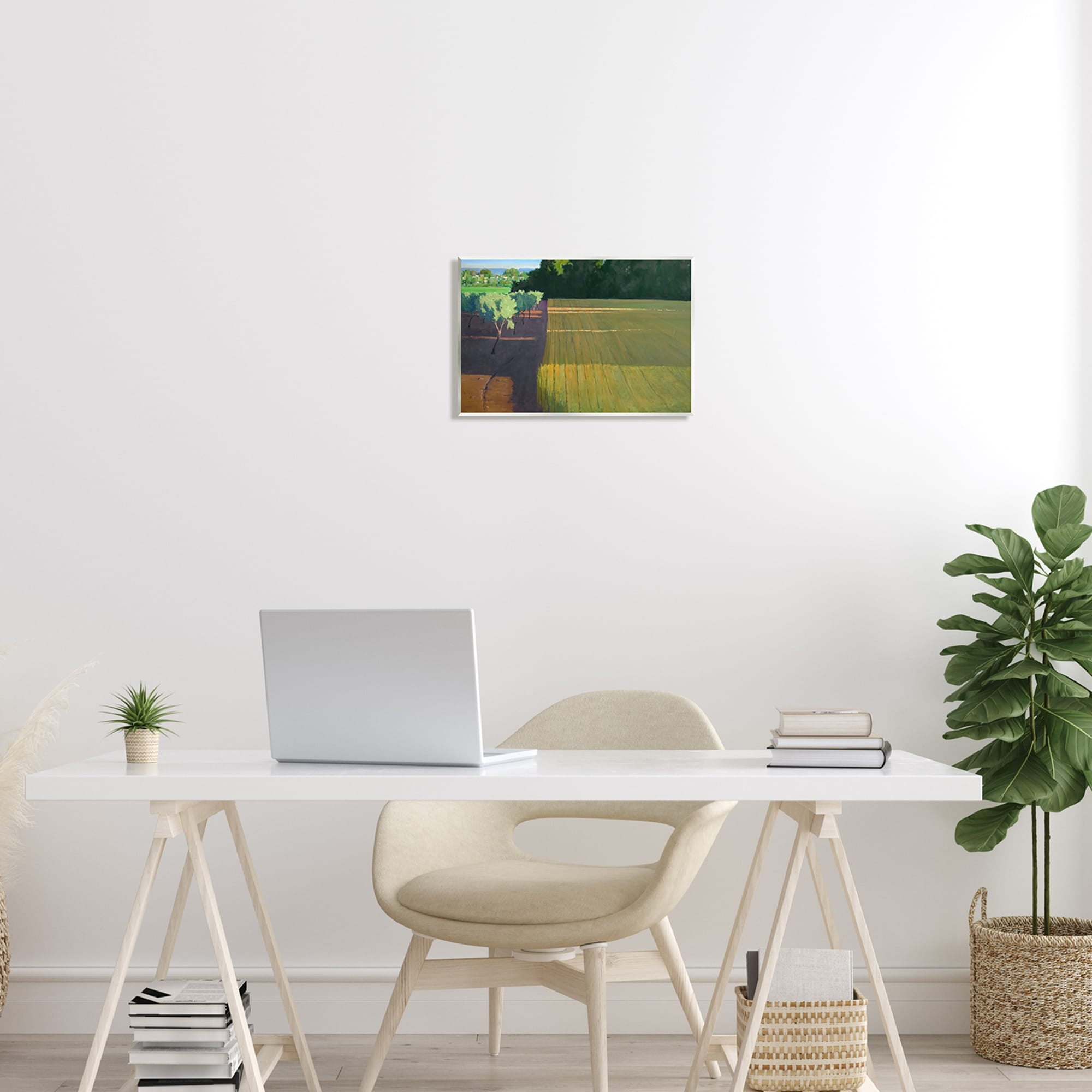 Stupell Industries Orderly Orchard Farm Land Vast Grassland Field Graphic Art Unframed Art Print Wall Art, Design by Ian Roberts
