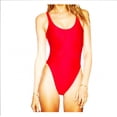 thumbnail image 1 of Traje de baño de tela lisa sin espalda, bikini adelgazante sexy de nailon de color sólido, traje de baño de triángulo para mujer, 1 of 6