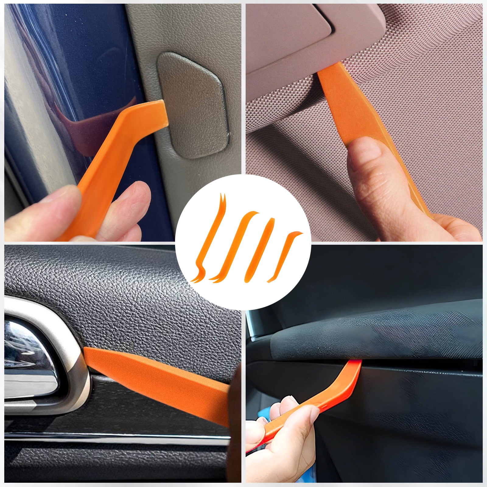 8Pcs Auto Trim Removal Tool Kit Car Clip Pry Tool with Storage Bag Trim Rivet Puller Pliers Kit for Automotive Door Panel Upholstery