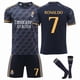 thumbnail image 1 of 23-24 Real Madrid away No. 7 Ronaldo kids and adults football shirt training uniform set No.7 Ronaldo, 1 of 2
