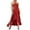 Red, variant on Evening Dresses for Women Holiday Party Womens Casual Dress Flowy Summer Party Dress With Ruffled Straps Elegant Solid Color Daily Wear Comfortable Fit