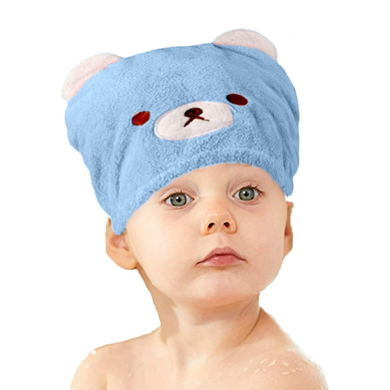 2 Pcs Hair Drying Towel for Kids Girls Soft Absorbent Kids Dry Hair Cap Kids Hair Towel Wrap Head Towel Wraps for Kids blue green Walmart