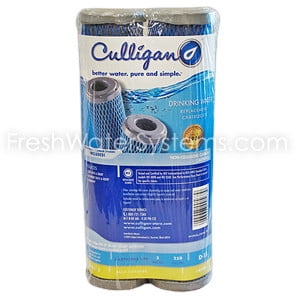Culligan Cartouche de Filtre d'Eau Douce D-15 de Remplacement pour Culligan RVF-10/US-550/US-600/RO-3500 Modèle Filtre d'Eau; Cartouche de Carbone Non Cellulose; Réduit le Mauvais Goût/odeur/goût de Chlore/odeur/sédiment
