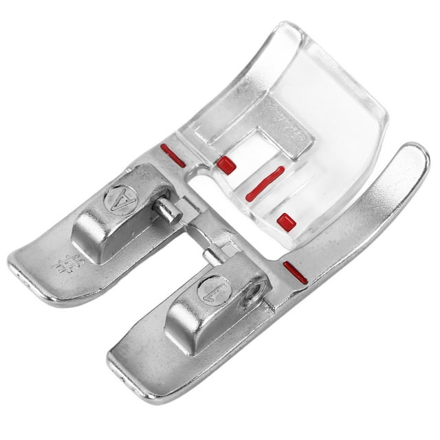 Pied de Presse à Coudre Transparent 3.2x1.9cm en Acier Inoxydable Remplaçable pour Machine à Coudre