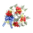 thumbnail image 1 of 18 Inch Independence Day Artificial Tulip Wreath Patriotic Wreath with Ribbon Red White Blue Wreath Front Door July 4th Wreath, 1 of 9