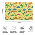 thumbnail image 3 of Yellow Cartoon Dinosaurs Geometric Shapes Pattern Bathroom Rugs Mat,Non Slip Microfiber Bathroom Rug,Rubber Backing,Soft Bathroom Mats for Bathroom Floor,Tub and Shower,17x27in(43x68cm), 3 of 5