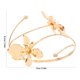 thumbnail image 4 of Brazalete de metal con flores de moda: elegante brazalete abierto para mujer, brazalete floral para uso diario., 4 of 7