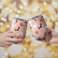 thumbnail image 2 of 12oz Stemless Wine Tumblers Pastel Halloween Icons Pattern Vacuum Insulated Stainless Steel Travel Tumbler Cups Mug with Lid and Straw for Champaign,Cocktail,Beer with Cleaning Brush, 2 of 5