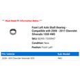 thumbnail image 2 of Front Left Axle Shaft Bearing - Compatible with 2008 - 2011 Chevy Silverado 1500 4WD 2009 2010, 2 of 2