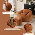 thumbnail image 2 of Foam Bean Bag Chairs for Adults/Teens with Filling,Bean Bag Lazy Sofa with Ultra Soft Chenille Cover, Bean Bag, 2 of 6