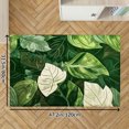 thumbnail image 2 of Green Tropical Leaf Pattern Print Soft Small Velvet Area Rugs Non Slip Indoor Floor Carpet for Living Room Bedroom Decor, 2 of 5