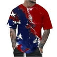thumbnail image 2 of JXMVOJ Men's T-Shirts Flag Print Crew Neck T-Shirt Spring and Summer Casual Fashion Short Sleeve Retro Shirt Summer Top Casual Short Sleeve Shirt Tees 4 July T Shirt, 2 of 5