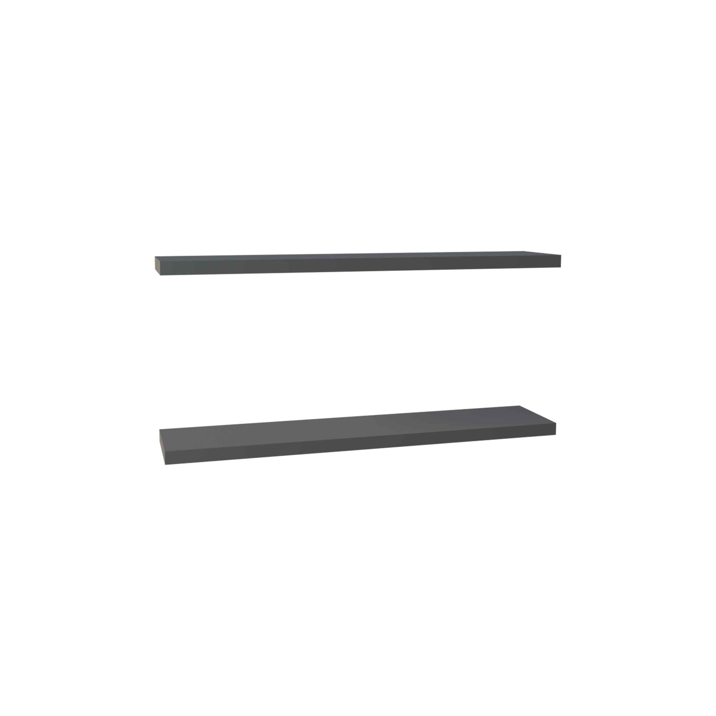 Ecco 47" Wide Floating Shelves Set of 2 Matt Gray Engineered Wood Matt Gray