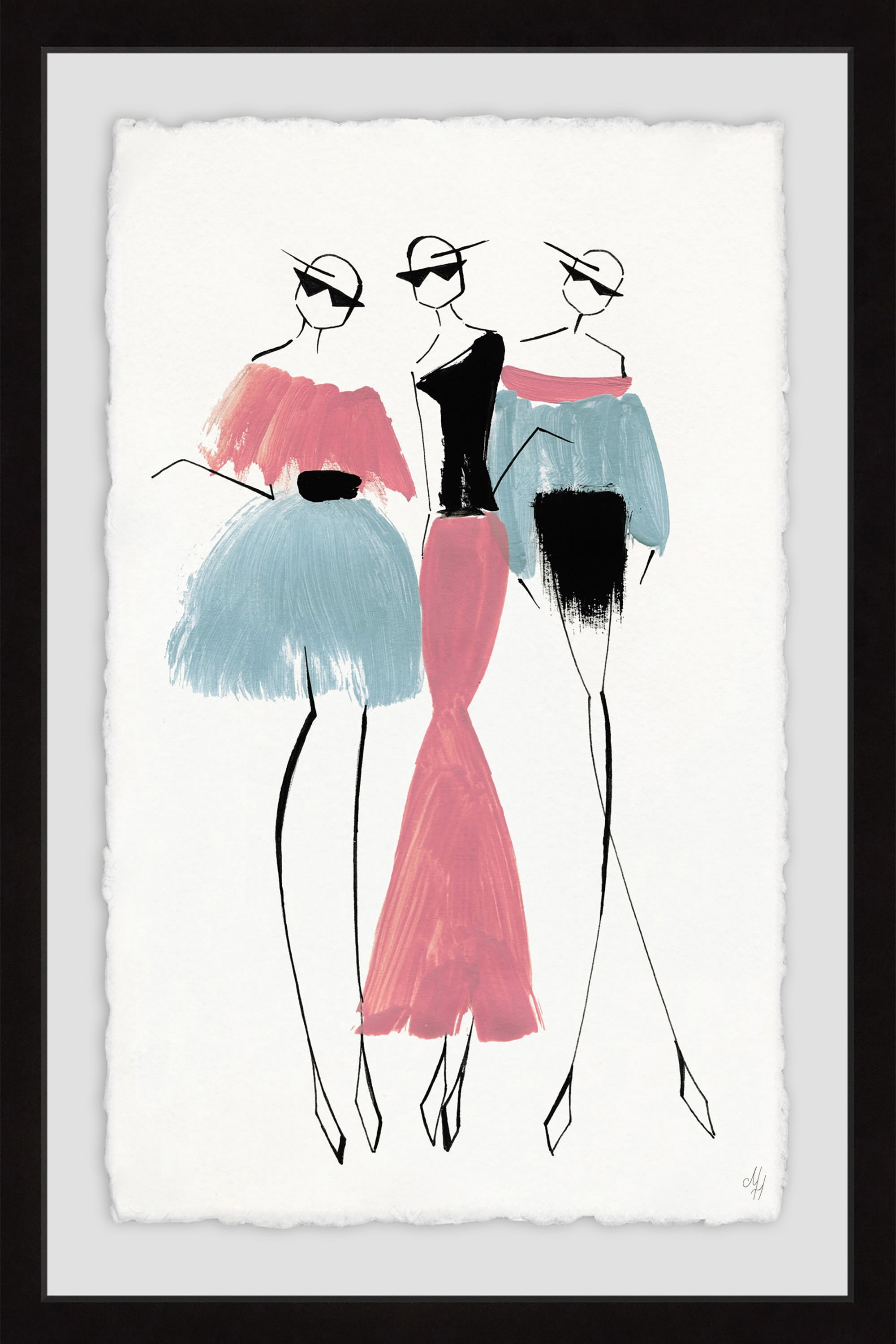 Pastel Trio Framed Painting Print