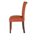 thumbnail image 3 of Fabric Upholstered Wooden Armless Parson Dining Chair Orange and Brown, 3 of 6
