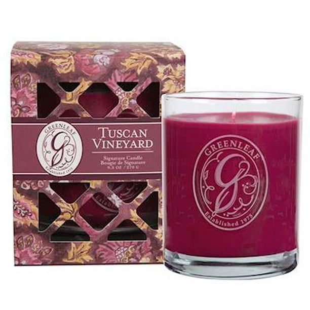 tuscan vineyard greenleaf signature scented candle