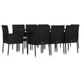 thumbnail image 3 of vidaXL Patio Dining Set Outdoor Rattan Wicker Table and Chair Set for Porch, 3 of 10