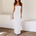 thumbnail image 5 of Women's Square Neck Spaghetti Strap Maxi Dress Backless Cutout Bodycon Long Dress for Party Graduation Evening, 5 of 6
