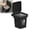 Black, variant on Wall Hanging Ashtray with Lid, Trash Can Shaped – Fly Ash Proof for Bathroom, Living Room, Beige