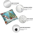 thumbnail image 6 of Ullo0ord Christmas Throw Pillow Covers Snowman Wreath Pillow Cases Standard Size Christmas Tree Square Pillowcase for Sofa Home Decor at Living Bedroom Outdoor, 6 of 7