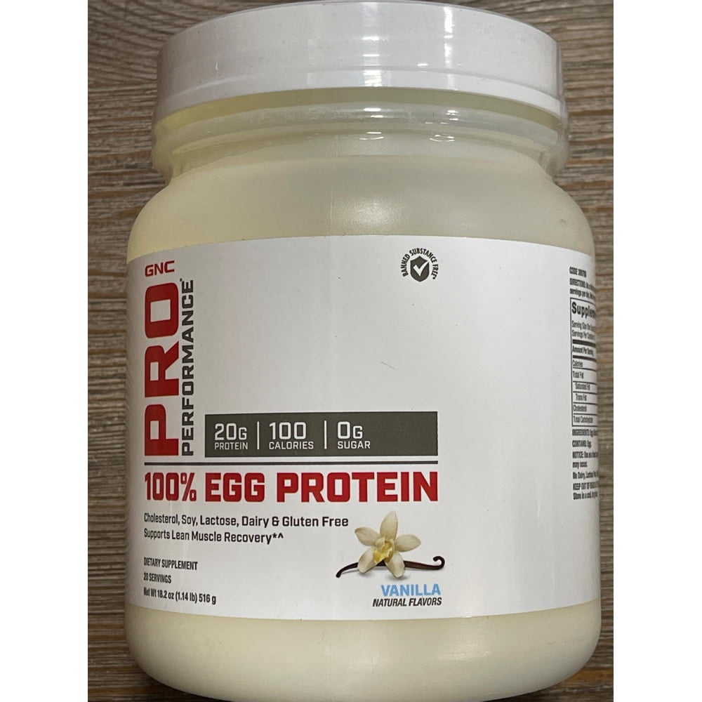 GNC Pro Performance 100 Egg Protein Powder Vanilla, 20 Servings