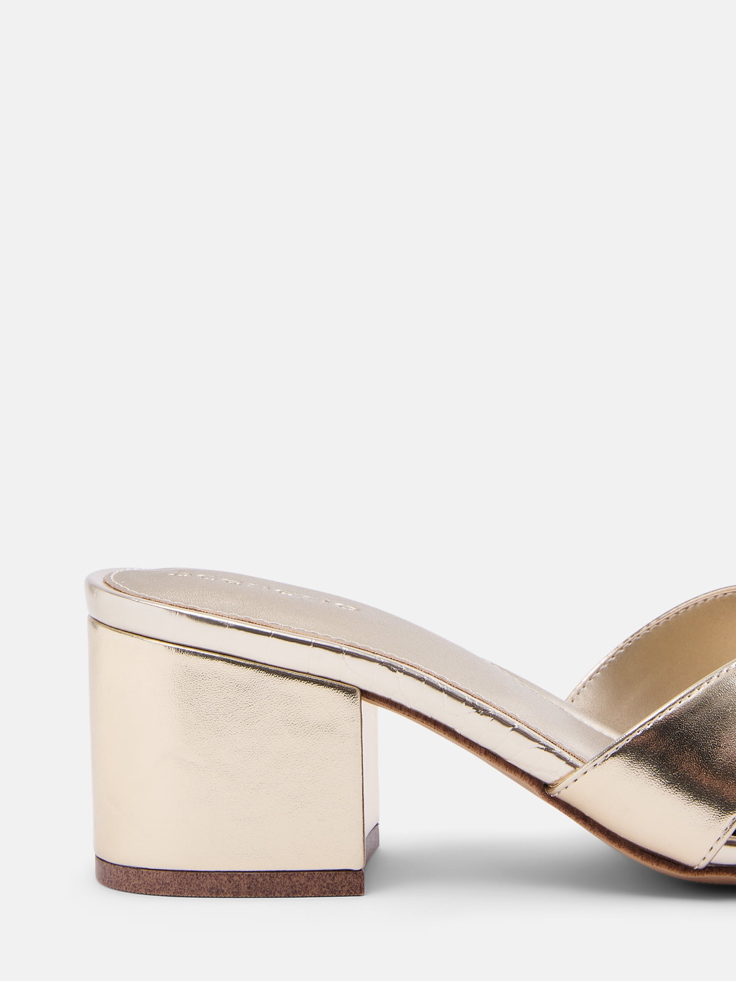 Scenario Women's Faux Croc Block Heel Sandals