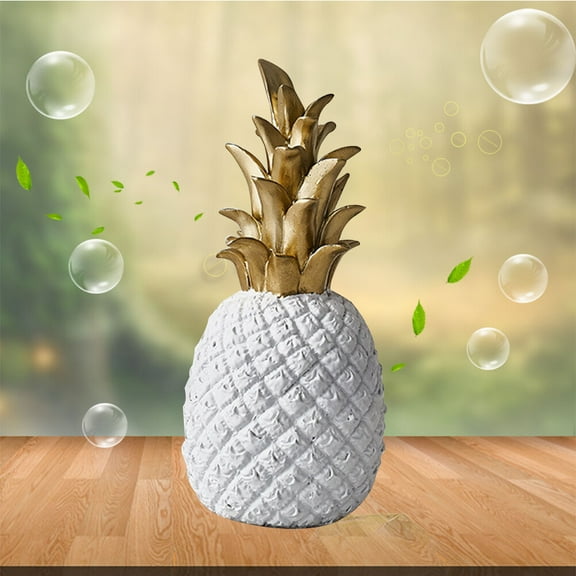 NUOLUX white decor Pineapple Ornament Table Decor Families Dining Decor 1Pcs