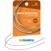 Morelli Ortodontia - Dental NiTi Thermo Copper CuNiTi Intraoral Round Archwire 10pcs - Provides Orthodontic Alignment, Rotation And Leveling - Upper Jaw - 0.018"/ 0.45mm