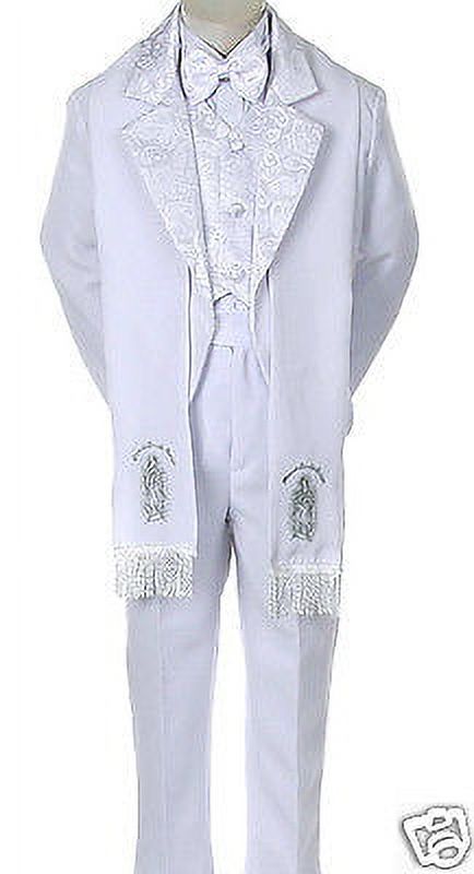 New Baby Toddler Kid Child Boy Church Christening Baptism Tuxedo Suit S-7 White - image 3 of 7