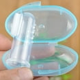 thumbnail image 3 of Baby Toothbrush Infant Soft Silicone Finger Teether Cleaning Gum Massager Brush, 3 of 5