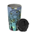 thumbnail image 2 of Uemuo Beautiful Dreamcatcher Print Carry Insulated Coffee Mug, Travel Mug with Hidden Handle, Insulated Coffee Flask, Leak-proof Travel Mug Insulated Mug for Office, 2 of 8