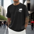 thumbnail image 3 of Plus Size T Shirts for Men Pack Lightweight Loose Fit Crew Streetwear Tee Tops Quick Dry Active Athletic Men's Summer Shirts, 3 of 5