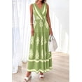 thumbnail image 4 of PRETTYGARDEN Womens Floral Maxi Dress Sleeveless Vneck Belt Ruffle Long Dresses Boho Summer Beach Vacation Clothes, 4 of 9