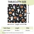 thumbnail image 2 of Halloween Ghosts Pumpkins and Spooky Icons Square Fitted Tablecloth with Elastic Edge,Square Table Cover,Washable Elastic Table Cover for Home Kitchen Party Decor 34"x34", 2 of 6