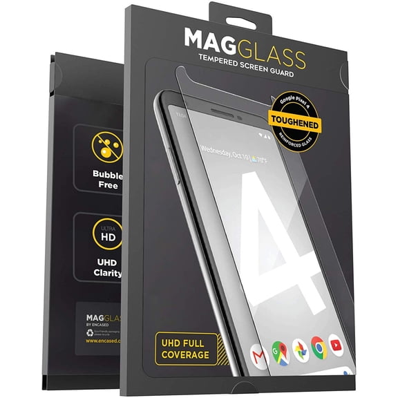 Magglass Pixel 4 Tempered Glass Screen Protector - Anti Bubble UHD Clear Full Coverage Display Guard for Google Pixel 4 (Case Compatible)