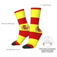 thumbnail image 6 of Women Colorful Crew Socks Spanish Flag Novelty Fun Socks For Mens, 6 of 7