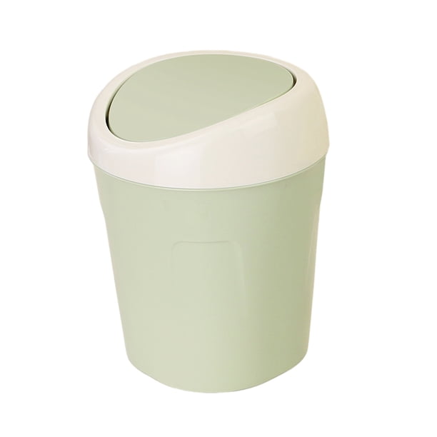 Wosthever Bote de basura de cocina elegante y duradero de PP para espacios limpios Bote de basura pequeño multifuncional conveniente Suministros de limpieza para el hogar verde