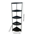 thumbnail image 3 of Mecorevxz 5 Tier Corner Shelf Stand with Wheels, Storage Organizer for Bathroom, Corner Shelf Suitable for Small Space,Waterproof Stand Also Use for Toilet Paper Stand,Black, 3 of 5