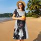 thumbnail image 4 of Easygdp Cool French Bulldog Wine para Vestido Transpirable de Mujer, Vestido Suelto de Manga Corta con Pliegues y Bolsillos para el Verano, 4 of 6